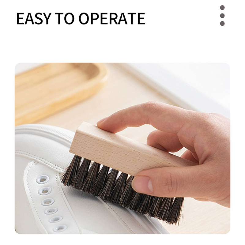 木製ハンドル付き靴ブラシ,実用的なプラスチック製の髪,柔らか - Shoe Cleaning Brush のレビューと価格